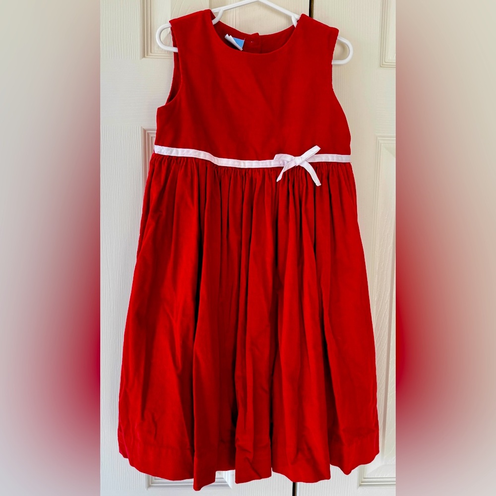 Red Dress with White Trim